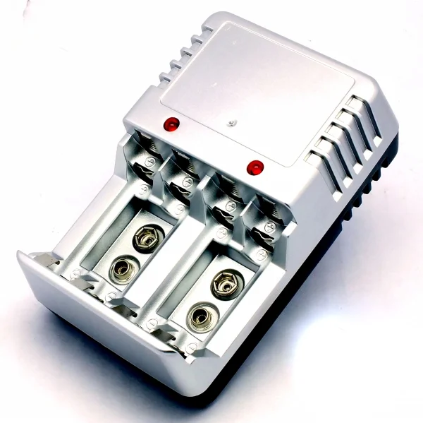 Cargador para pilas alcalinas y  NiCd, NiMh 220v AA, AAA, 9V