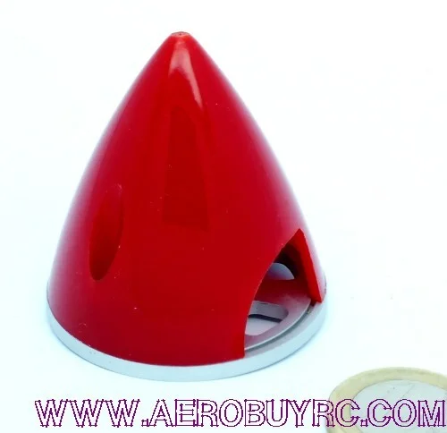 Cono Spinner Nylon con placa de fondo aluminio aligerado 51mm Red