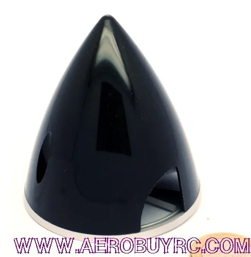 Cono Spinner Nylon con placa de fondo aluminio aligerado 57mm Black