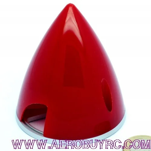 Cono Spinner Nylon con placa de fondo aluminio aligerado 57mm Red